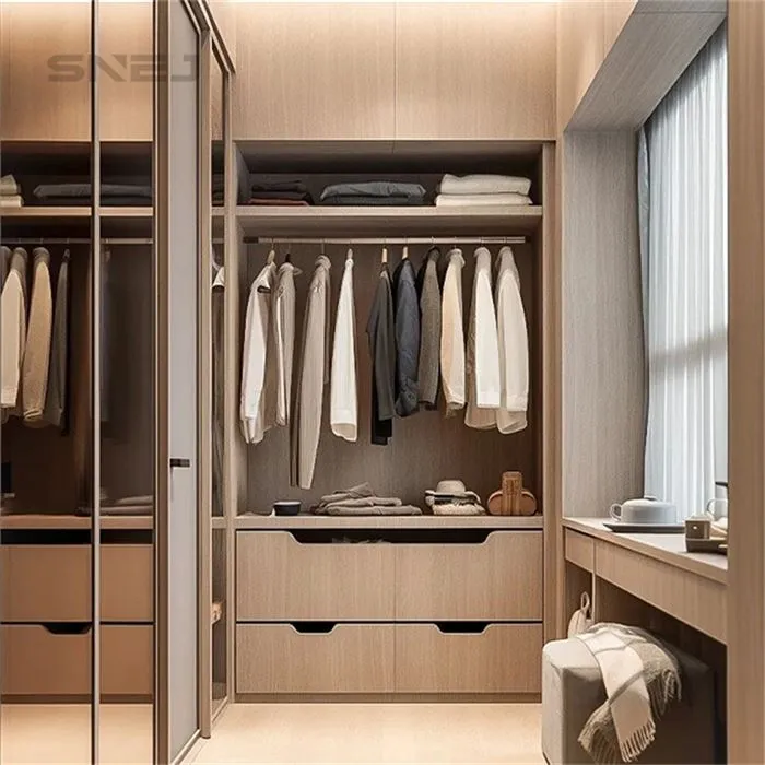 Wooden Corner Wardrobe Without Doors